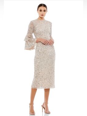 Mac Duggal Sequin Midi Dress NWT Size 6
